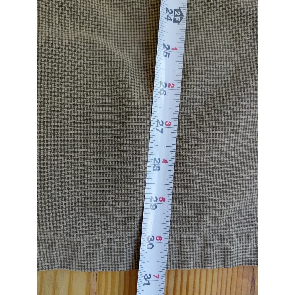 Vintage 90s Y2k Polo Ralph Lauren Hulton Shirt Mens L Brown Houndstooth‎ Cotton